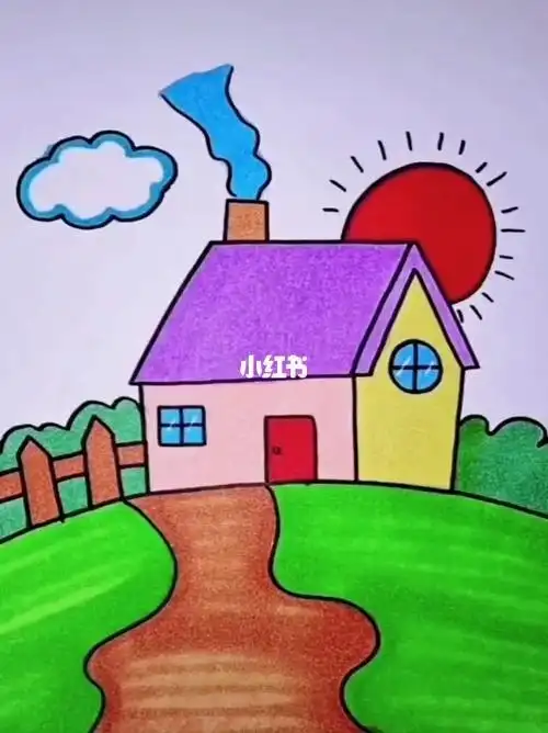 小房子幼儿园简笔画幼儿园简笔画人文绘画