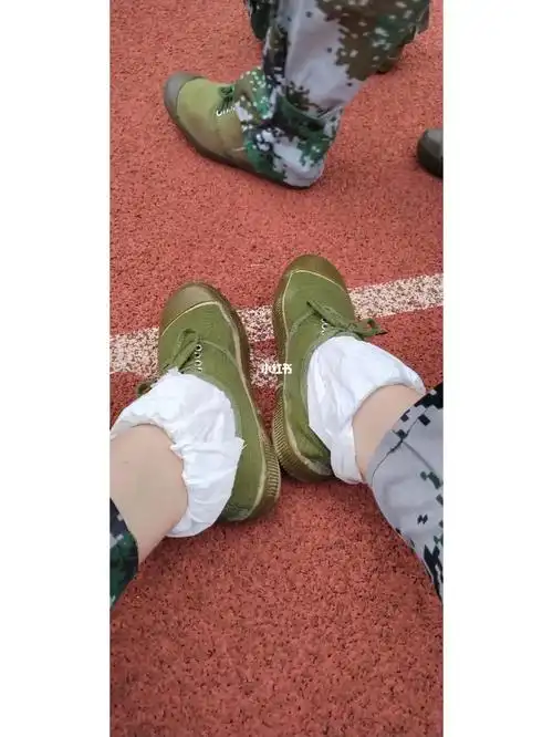 下午训练,教官突然说上边督察小组要仪容仪表检查,必须穿白色袜子.