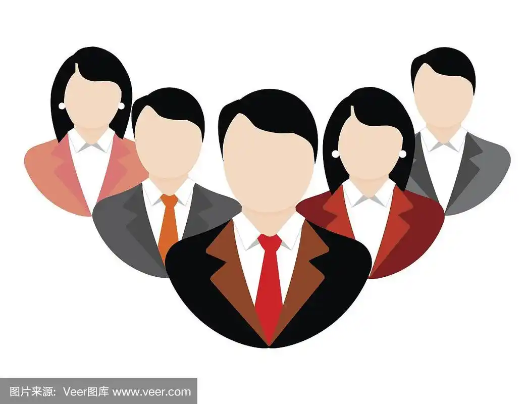 专业团队矢量插图