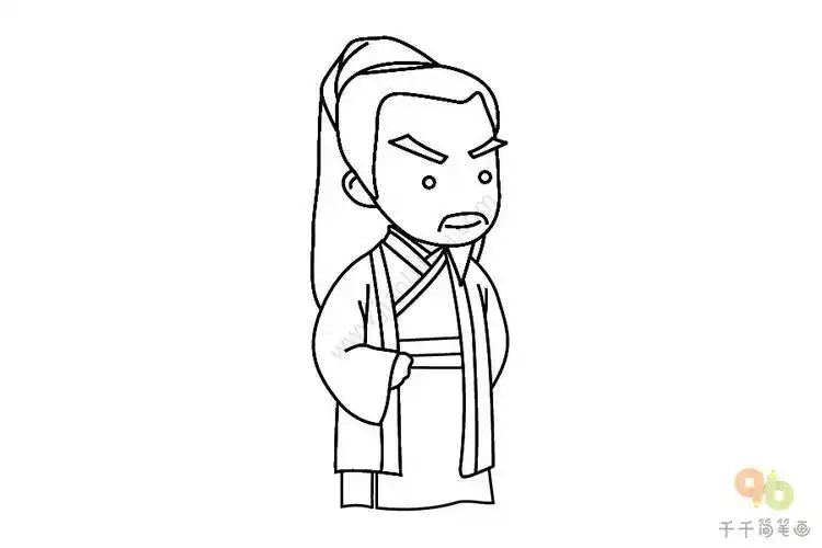 宋江简笔画_水浒传人物简笔画