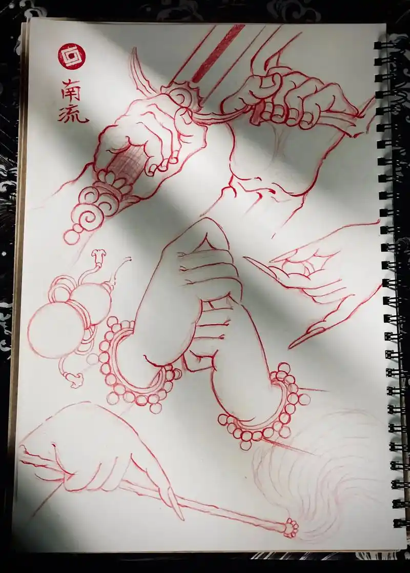 默不假坐 心不待澄.古风手部画法练习一角 #传统文化 #手艺 - 抖音