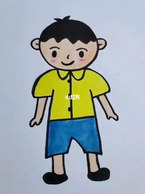 小男孩简笔画