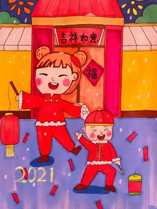 春节画画作品春节画画作品2022年