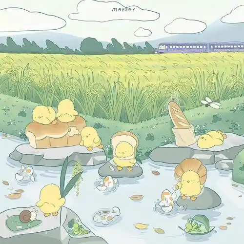 温暖治愈的色调的背景图