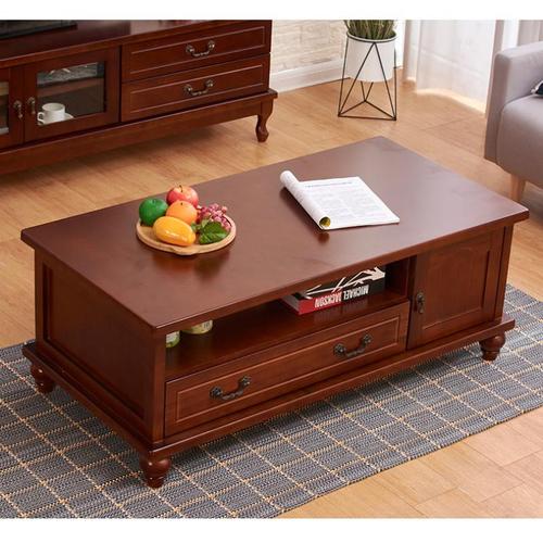 实木茶几简约现代多功能创意餐桌小户型双抽屉茶几客厅电视柜组合定制