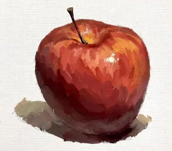 水粉红苹果步骤天津画室
