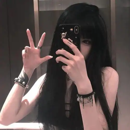 微信头像挡脸女