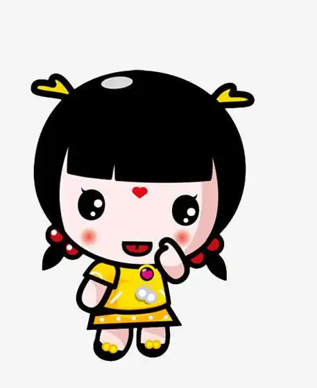 卡通可爱小人女孩