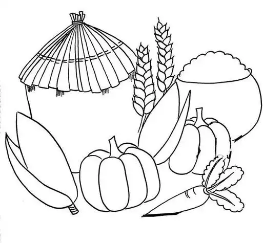 秋天大丰收儿童简笔画 秋天大丰收儿童简笔画儿童画