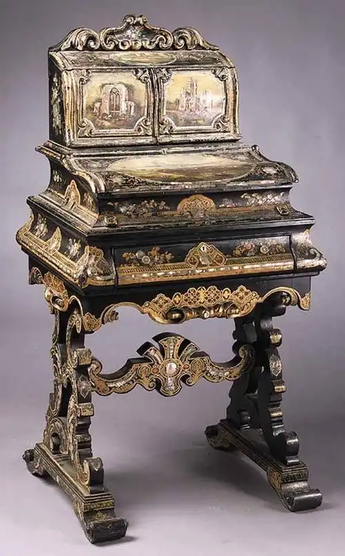 inlaid and painted with gotshoddy product design in the 19th