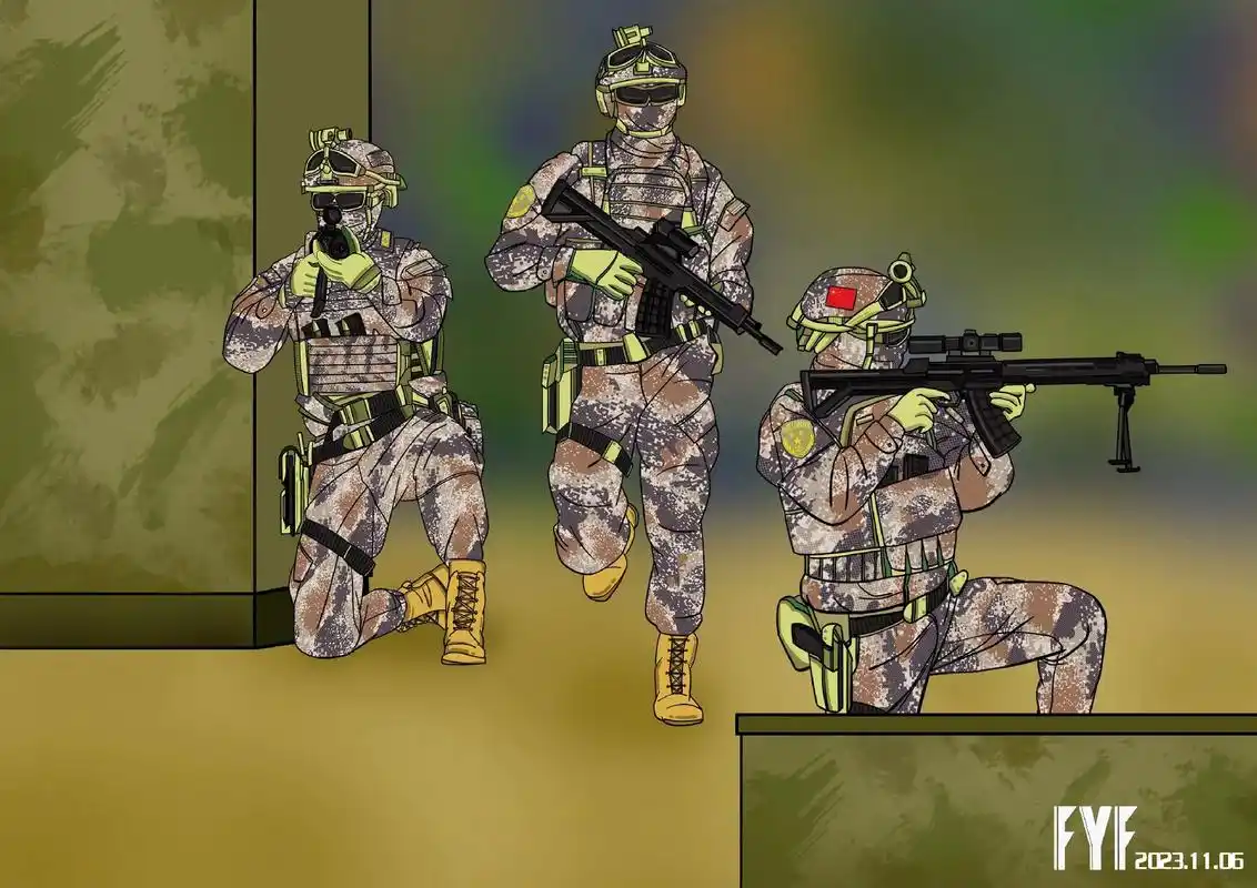 忠诚是最鲜明的底气 #板绘#原创插画#特种兵#军旅#迷彩 - 抖音