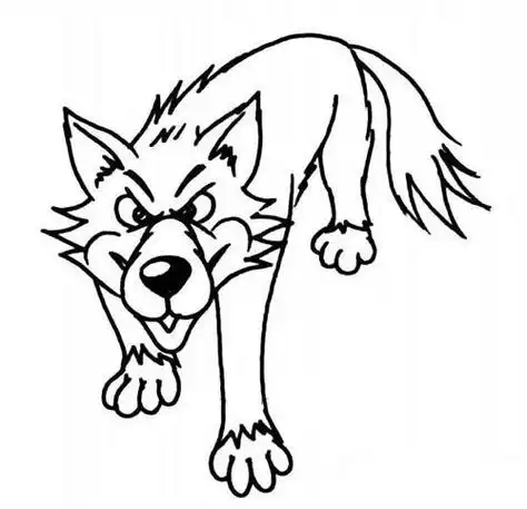 简笔画狼简笔画图片大全 教程狼的画法简笔画图片 小狼崽狼的简笔画