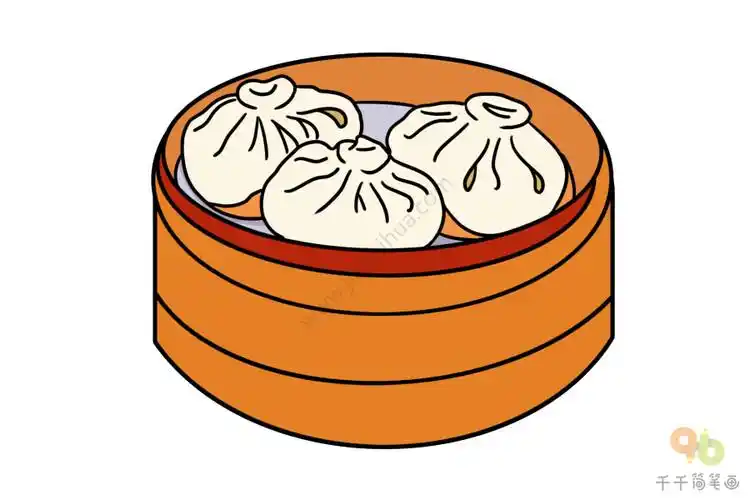 上海美食小笼包简笔画
