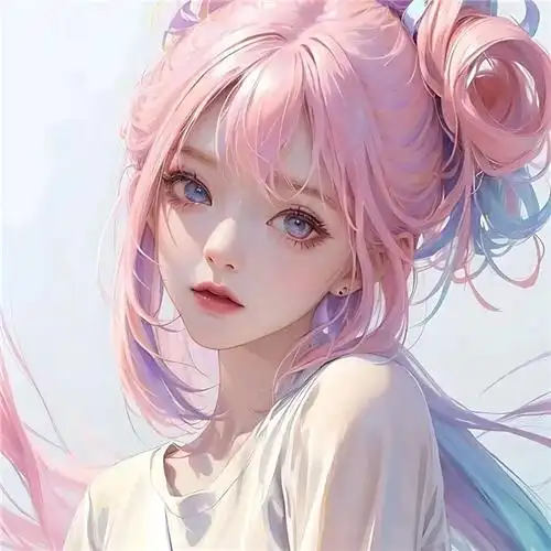 手绘现代美女惊艳高清头像图片