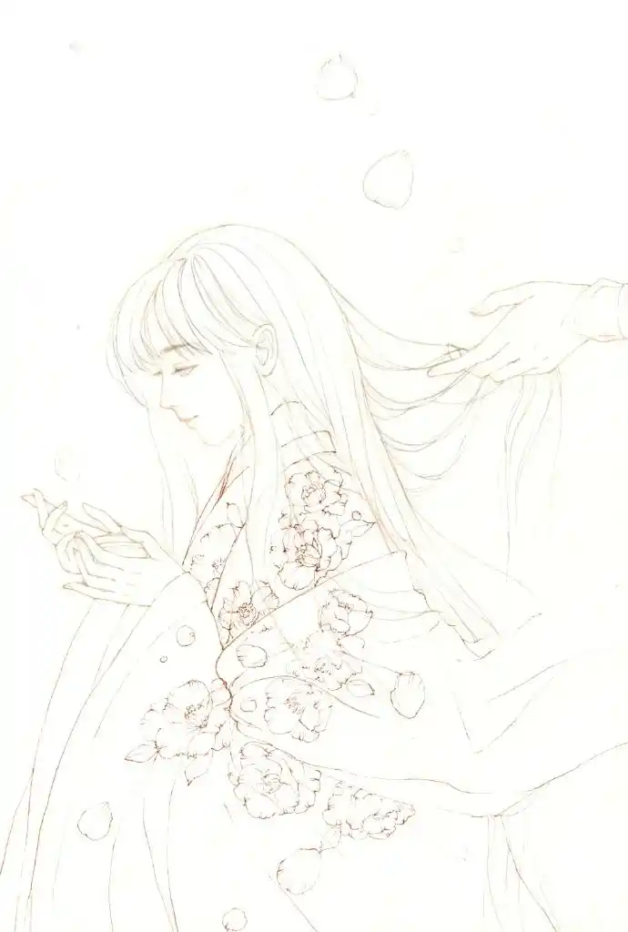 精选唯美古风美男插画壁纸100张唯美古风女子手绘线稿,超全女子古风