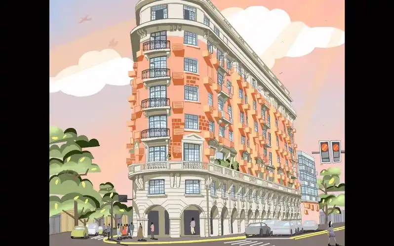 今日插画分享-武康大楼