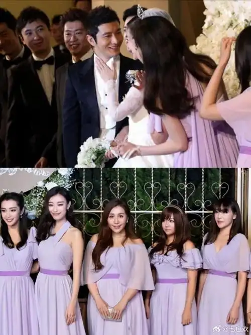 黄晓明和baby当年婚礼王思聪 吴京做伴郎