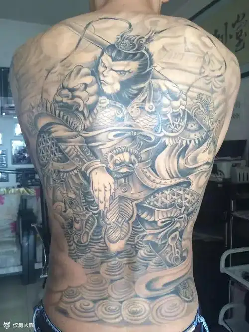 满背斗战胜佛_纹身图案手稿图片_首席 明哥的纹身作品集