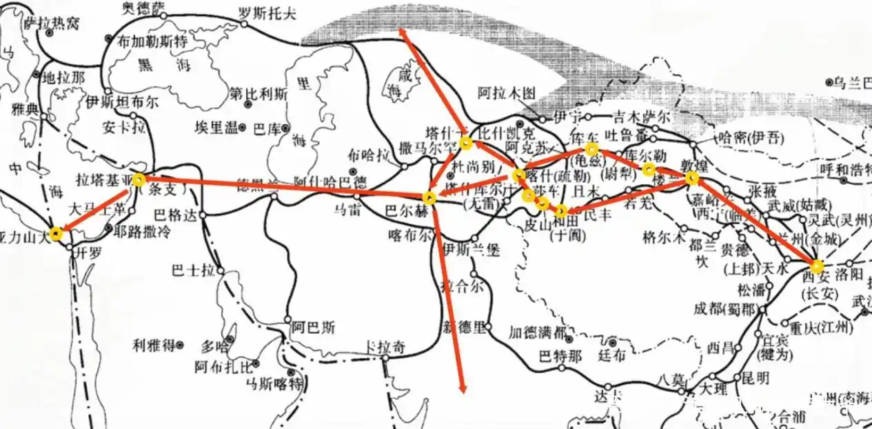 汉代丝绸之路的主要干线