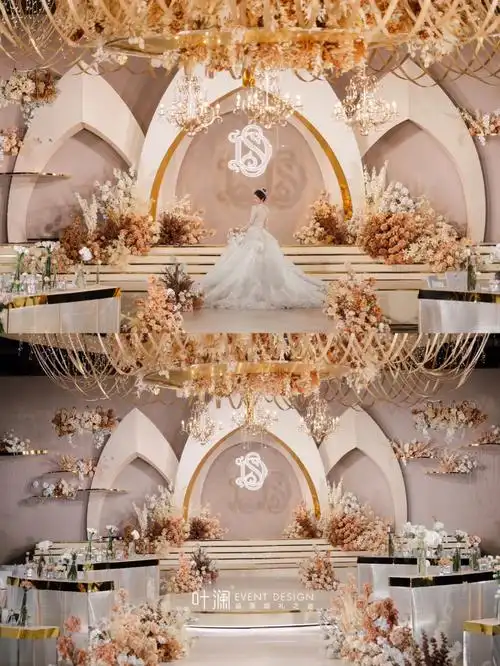 治愈系香槟色主题婚礼由内而外的高级温柔
