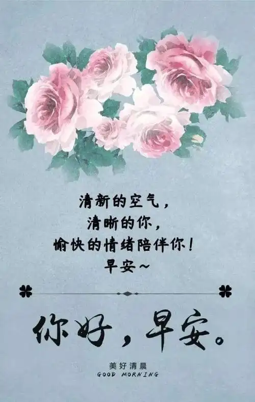 原创清晨最美的早安祝福问候语微信早上聊天不用打字的动态图片