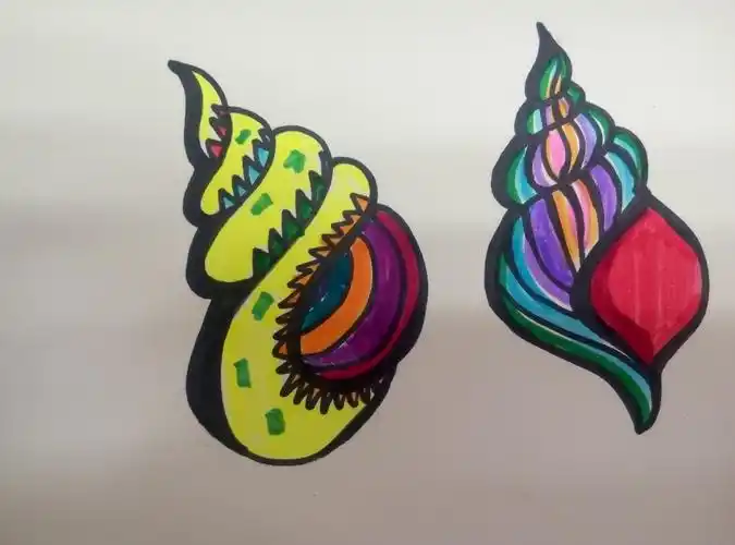 儿童画的螺蛳怎么画