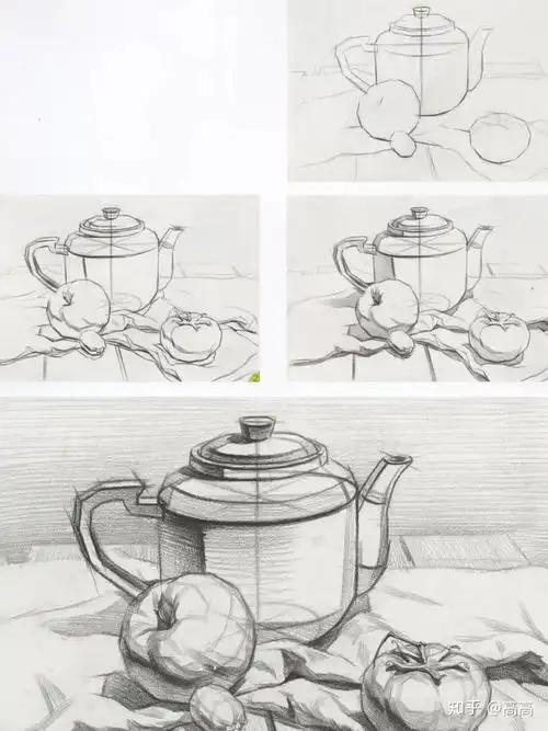 超级临摹素描静物,步骤表现方法 - 知乎
