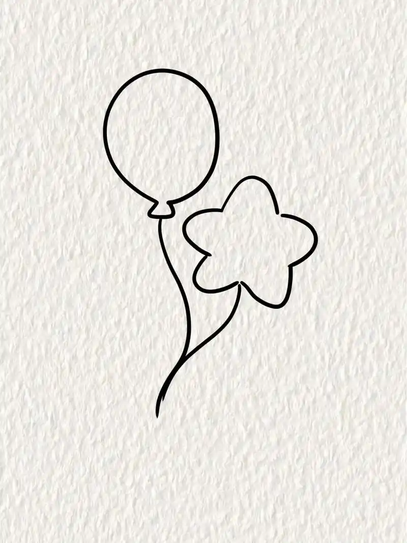 零基础简笔画|氛围感气球画法 打造各种氛围必不可缺的小装饰画