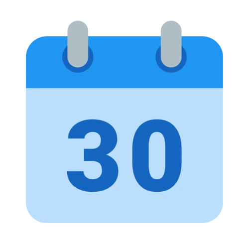 扁平风格的 日历30 图标