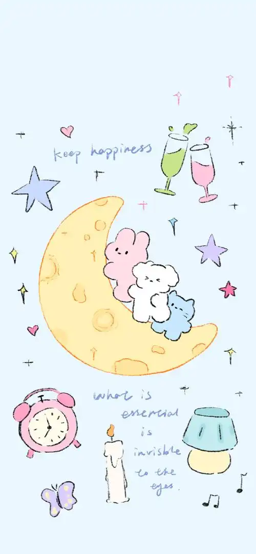 手机壁纸##可爱壁纸##平铺壁纸##少女心