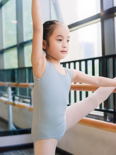 舞蹈sansha三沙儿童考级背心芭蕾舞连体女童训练体操服