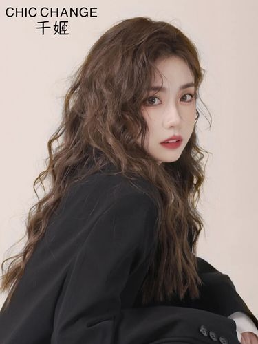 千姬假发女长发羊毛卷假发烫发全头套真发全真人发自然蓬松假发套