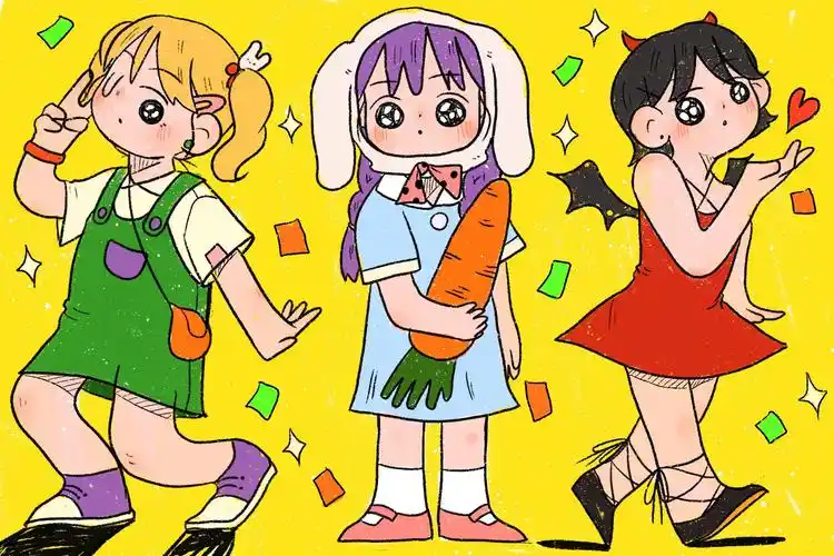 趣味清奇可爱女孩电脑桌面壁纸