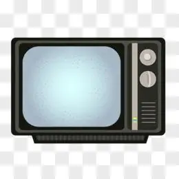 卡通手绘老电视电视机旧电视元素