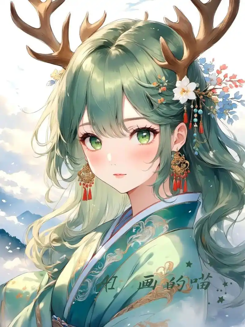 古风小仙女林间小鹿仙.#二次元ai绘画 #古装仙女插画图集  - 抖音