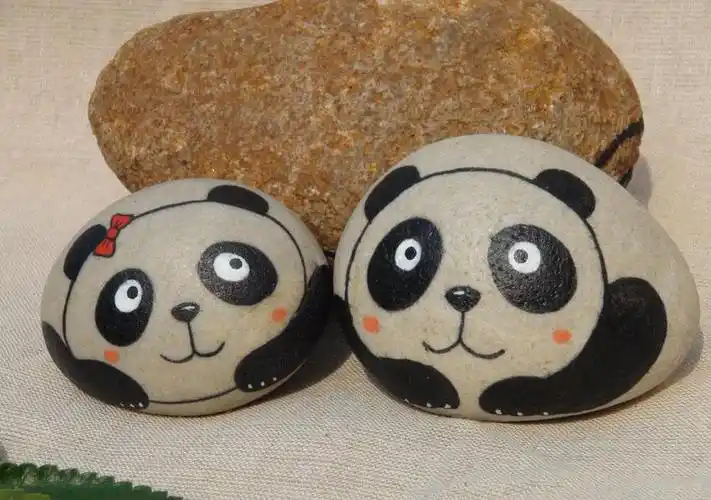 石头彩绘绘画鹅卵石超大原石画画创意手工diy装饰儿童成人z2 3-10厘米