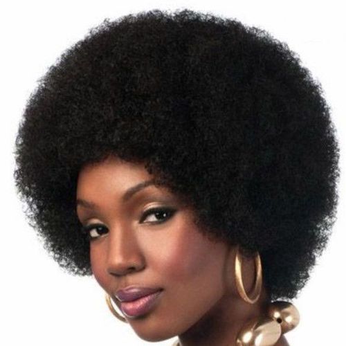 非洲小卷毛毛虫蓬松爆炸头短发假发女头套afro kinky curly wigs