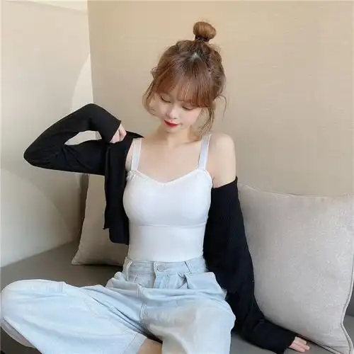 发育期少女内衣二阶段女孩小背心美背小吊带网红收腹背心夏内搭打底外