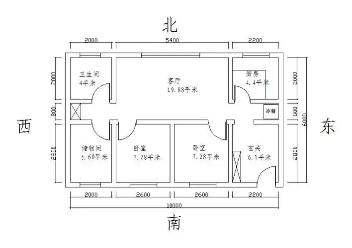 一间长10米,宽6米的长方形大房子.