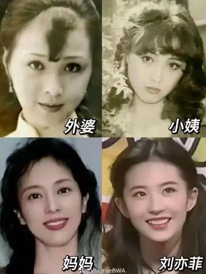 全家照曝光 刘亦菲竟是"最丑的一个"小姨年轻时这么厉害…|刘晓莉