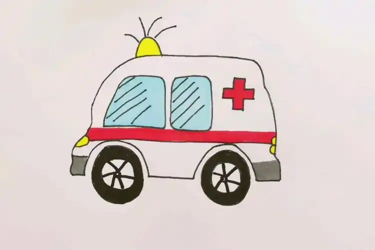 简笔画救护车