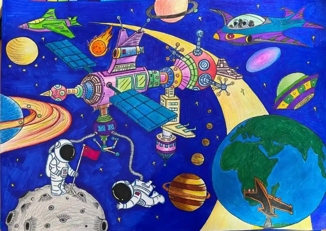 美食街漂流瓶机器人小画家眼中的太空时代