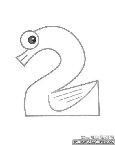 卡通数字简笔画数字变形简笔画1到10数字简笔画动物1到10可爱数字简笔