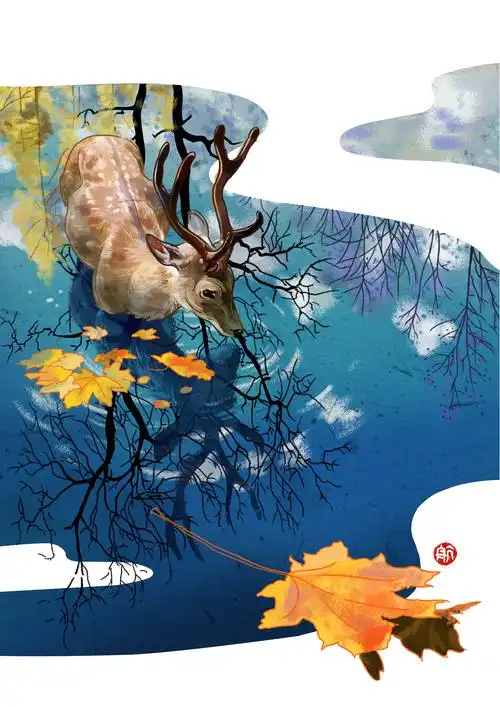 鹿|插画|插画习作|暹儿隼 - 原创作品 - 站酷 (zcool)