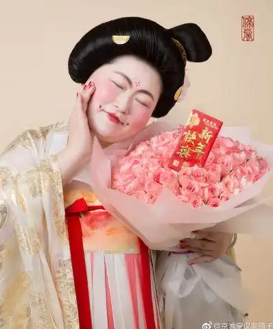 这个吃汤圆的唐朝胖仕女刷爆朋友圈哈哈哈哈太可爱真人我们给找到了