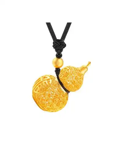 阿梵尼黄金足金东方古祖黄金葫芦福字吊坠