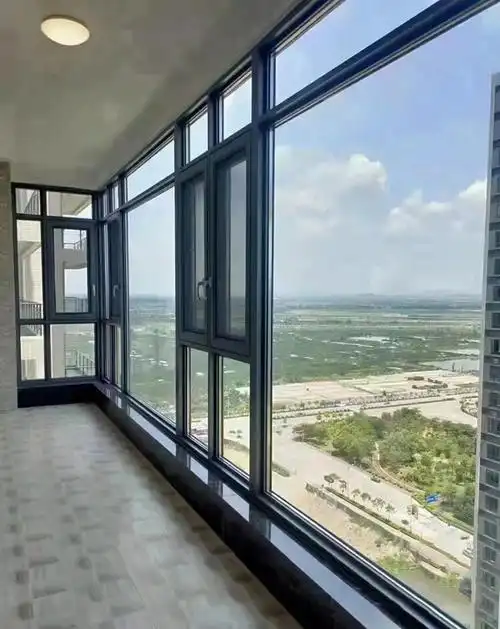 广州佛山门窗108断桥铝纱窗一体落地平开窗推拉隔音窗铝合金窗户 110