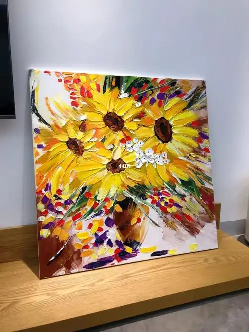 手绘装饰画向日葵