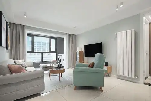 伦敦雾|95平北欧风,温馨的婚房设计,用玄关营造入户仪式感