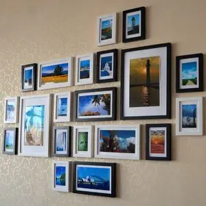 超大气加厚款20框实木相框墙相片墙照片墙创意像框组合套装